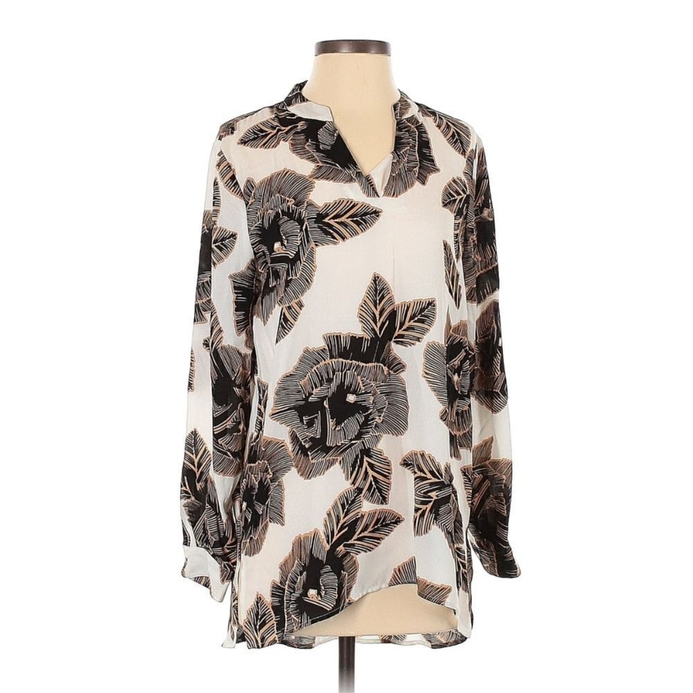 🆕️ Vince Camuto Power Play Floral Tunic in Antique White